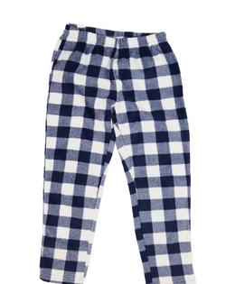 Modré kostkované pyžamové kalhoty