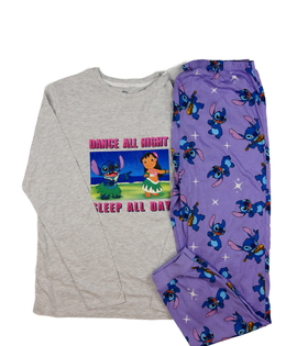 Šedo-fialové pyžamo vel. 170 Stitch Primark