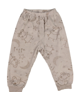 Hnědé teplejší pyžamové kalhoty