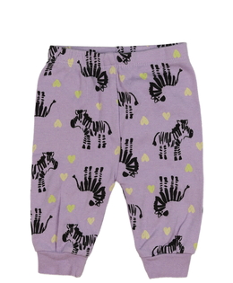 Fialové pyžamové kalhoty se zebrami George