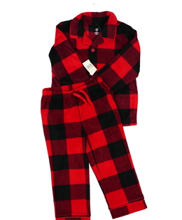 Nové červené kostkované teplejší pyžamo Gap 