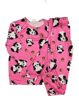 Růžové pyžamo s pandami 