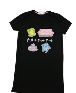 Černá noční košilka F.R.I.E.N.D.S. 
