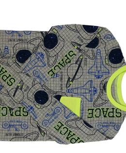 Šedé pyžamové triko s vesmírným motivem George