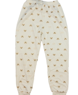 Krémové pyžamové kalhoty