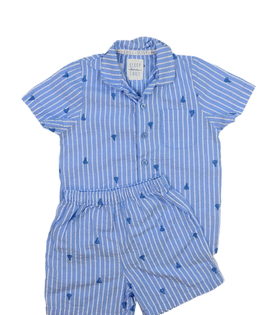 Modré pyžamo s plachetnicemi Tu 