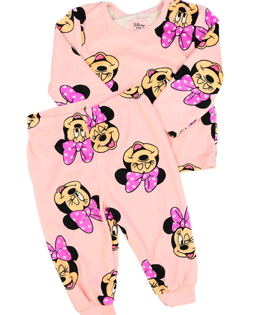 Růžové hebké pyžamo Minnie Primark 
