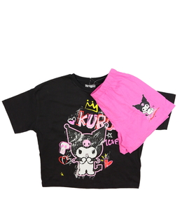 Šedo-růžové letní pyžamo Hello Kitty M&S