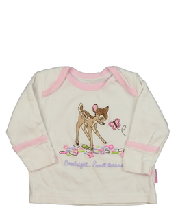 Bílo-růžové pyžamové triko Bambi George