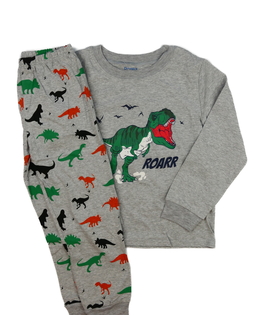 Šedé pyžamo s dinosaury 