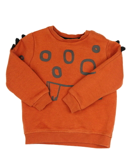 Hnědá mikina s dinosaurem F&F