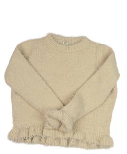 Krémový žinylkový svetr River Island