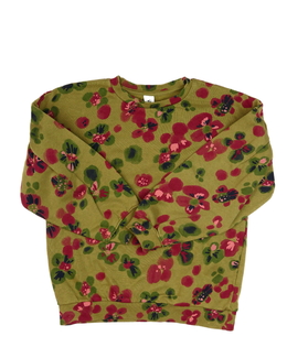 Zelená květinová mikina Tu