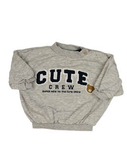 Šedá melírovaná mikina s nápisem George