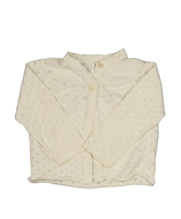 Smetanový madeirový propínací svetr John Lewis 