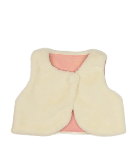 Krémová chlupatá vesta 