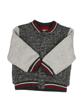 Šedá mikina na patenty Tu