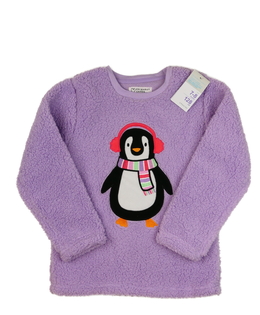 Nová fialová beránková mikina s tučňákem Primark