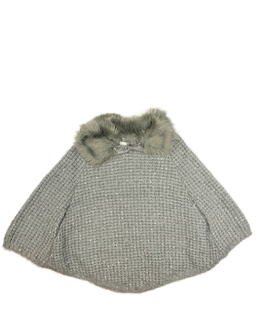 Šedé svetrové pončo s flitry Next