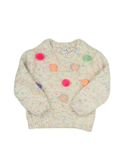 Světlý barevně vzorovaný svetr s kuličkami M&S
