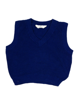 Tmavě modrý vestový svetr H&M