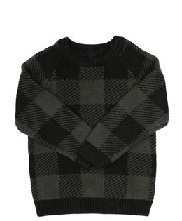 Šedo-černý kostkovaný svetr Next