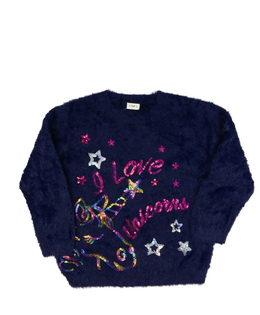 Modrý žinylkový svetr F&F