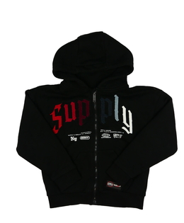 Černá mikina s nápisy