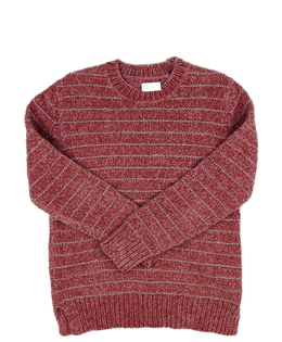 Růžový svetr se stříbrnými vlákny 