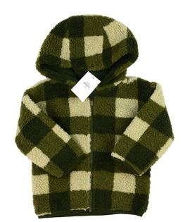 Nová zelená kostkovaná beránková mikina Primark 