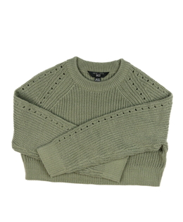 Zelený crop svetr New Look 