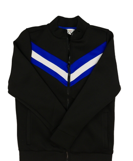 Černá sportovní mikina s barevnými detaily 