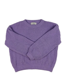 Fialový přízový svetr H&M