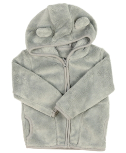 Šedá chlupatá mikina 