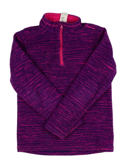 Fialová melírovaná fleecová mikina Decathlon