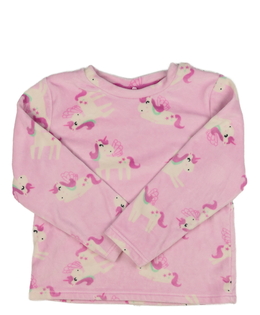 Růžová hebká mikina s jednorožci George