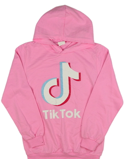 Růžová slabá mikina TikTok