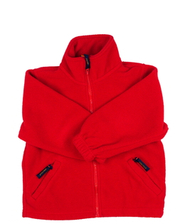 Červená fleecová mikina 