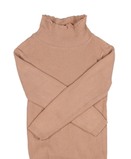 Světle růžový žebrovaný rolák George