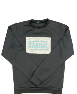 Šedá mikina s nápisem 