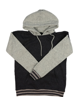 Šedá mikina se světlejšími rukávy 