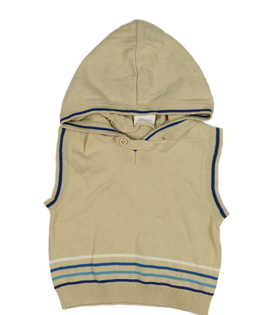 Hnědý svetr krátký rukáv s kapucí F&F