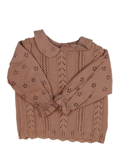 Starorůžový svetr s madeirovými rukávy Next