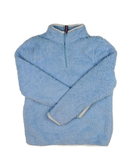 Modrá huňatá mikina 