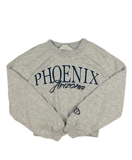 Šedá melírovaná crop mikina H&M