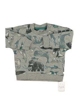 Nová šedá mikina se zvířátky Nutmeg