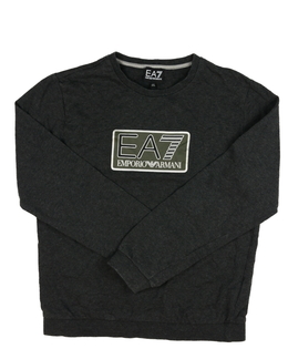 Tmavě šedá melírovaná mikina 