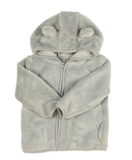 Šedá huňatá mikina 