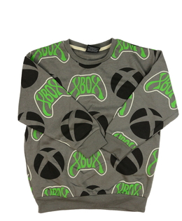 Šedá mikina s potiskem Xbox 