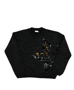 Černý svetr s metalickým vláknem a hvězdou Next